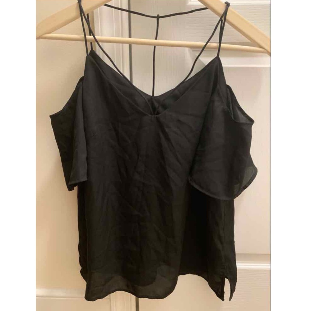 Cold shoulder black top
